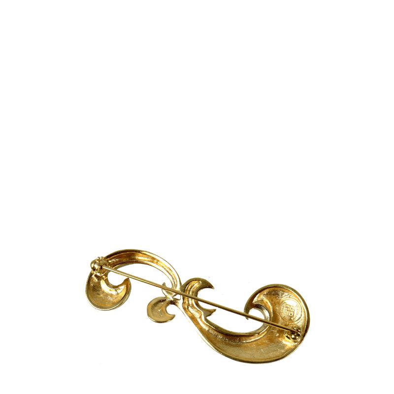 Broche-Givenchy-Dourado-Vintage