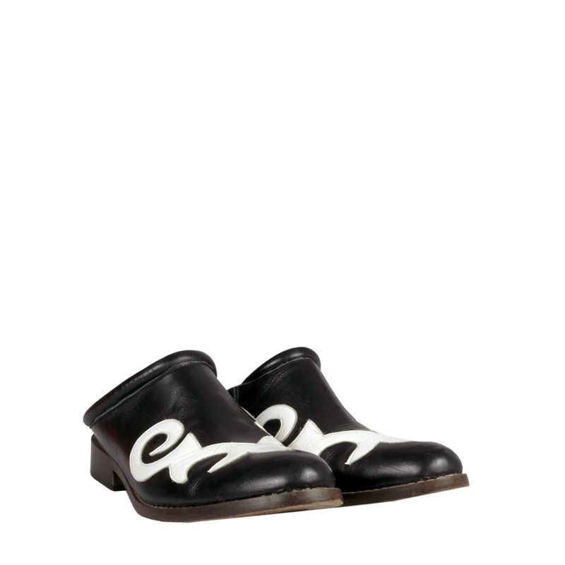 Babouche-Manolita-Couro-Preto