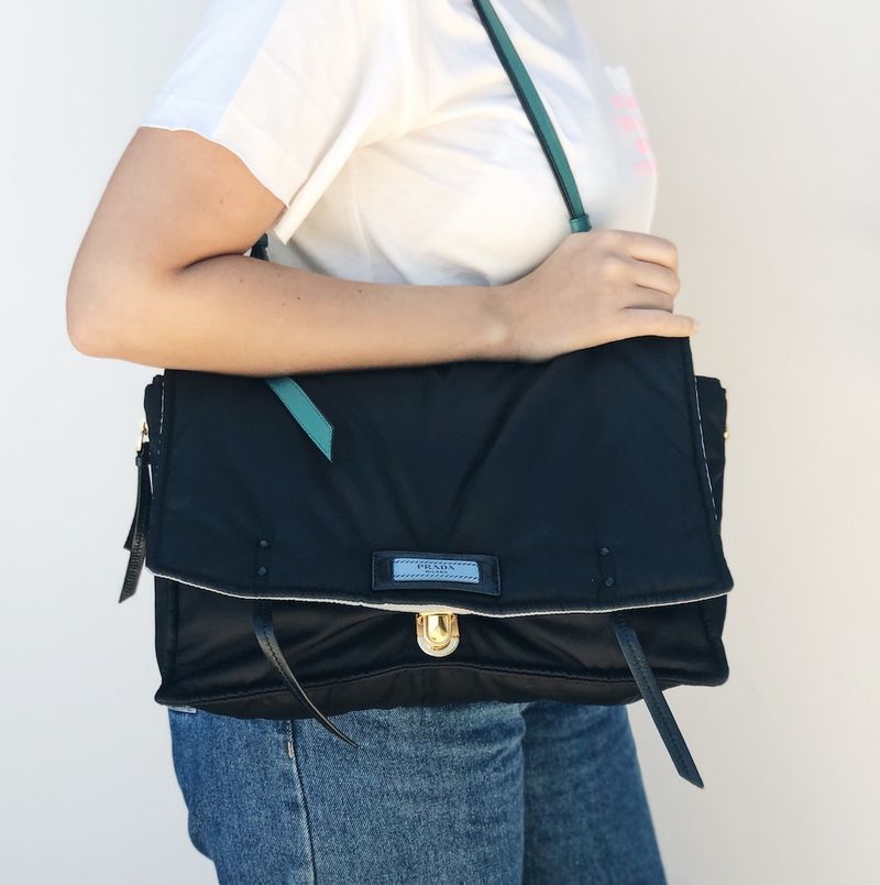 Bolsa-Prada-Nylon-Azul