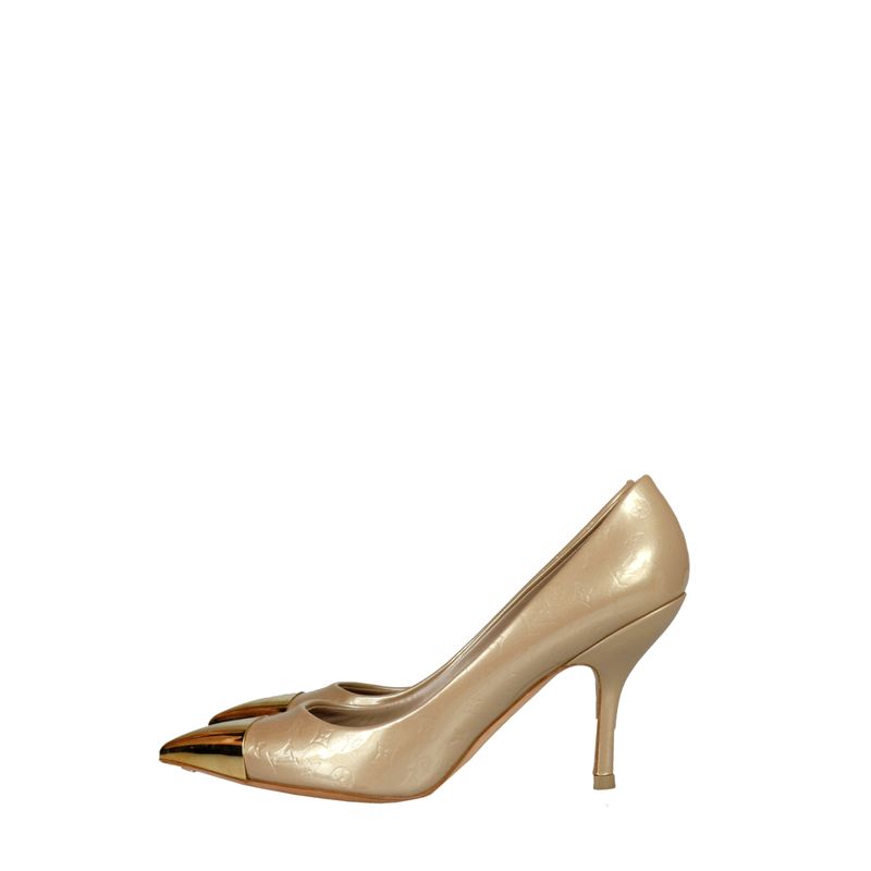 Scarpin-Louis-Vuitton-Monograma-Dourado