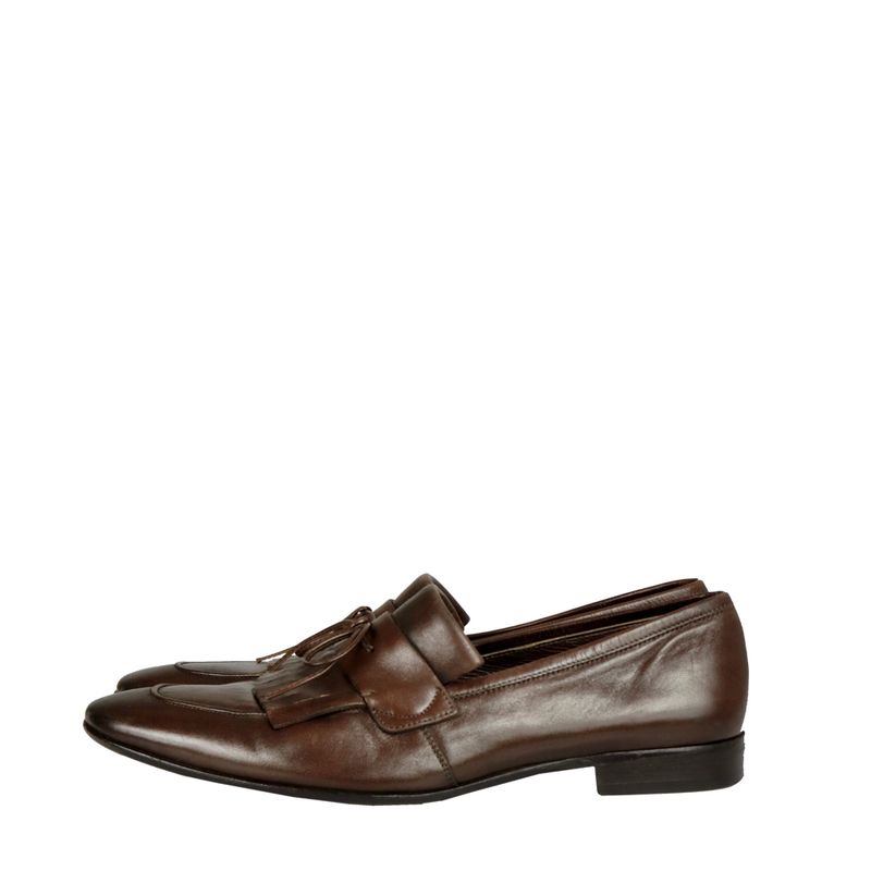 Sapato-social-Salvatore-Ferragamo-Couro-Franjas-Marrom