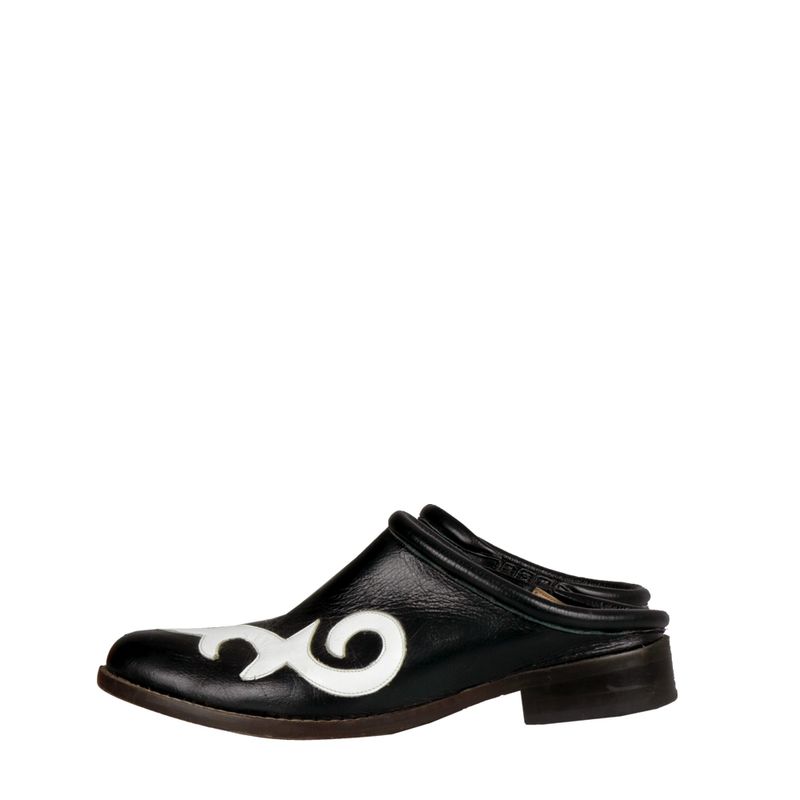 Babouche-Manolita-Couro-Preto