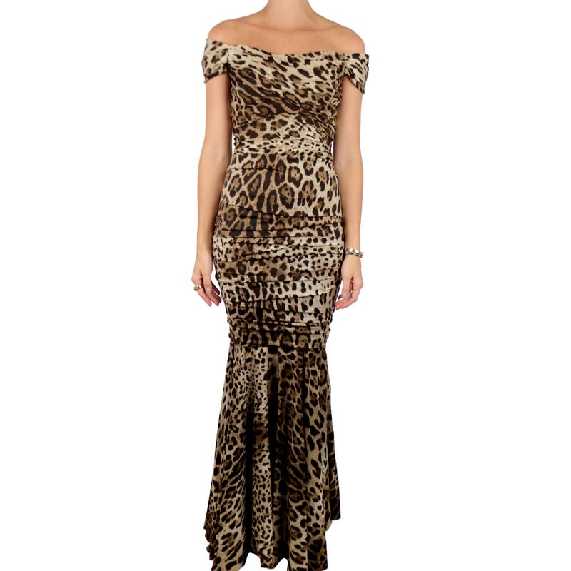 Vestido-Dolce---Gabbana-Onca-Drapeado-Longo