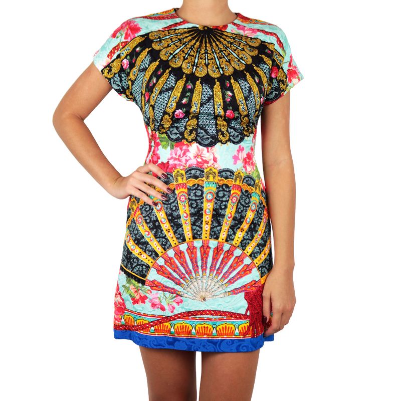 Vestido-Dolce---Gabbana-Estampa-Leque-Azul-e-Preto