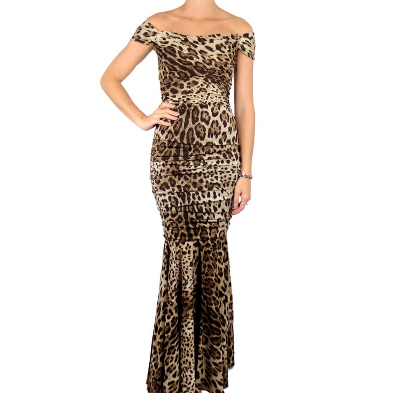 Vestido-Dolce---Gabbana-Onca-Drapeado-Longo