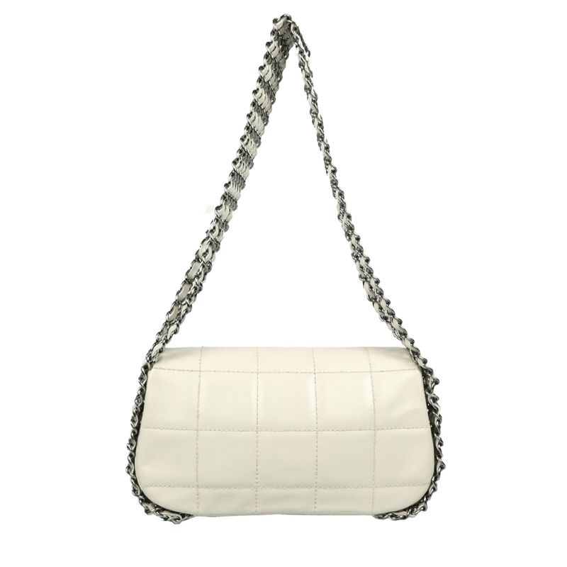 Bolsa-Chanel-Chocolate-Bar-Correntes-Branca