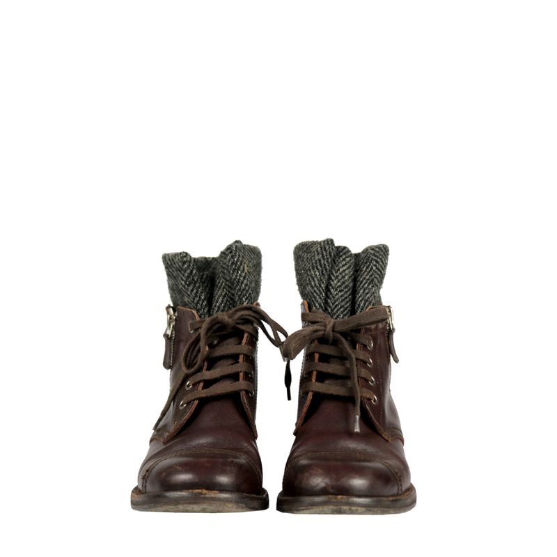 62006-Bota-cano-curto-Chanel-Couro-Marrom