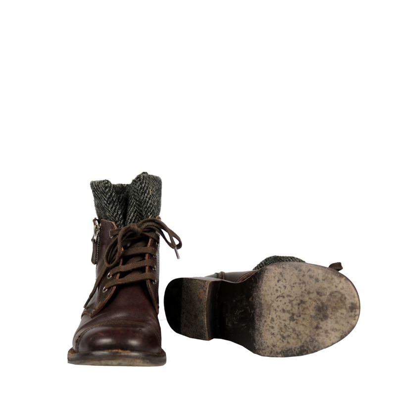 62006-Bota-cano-curto-Chanel-Couro-Marrom