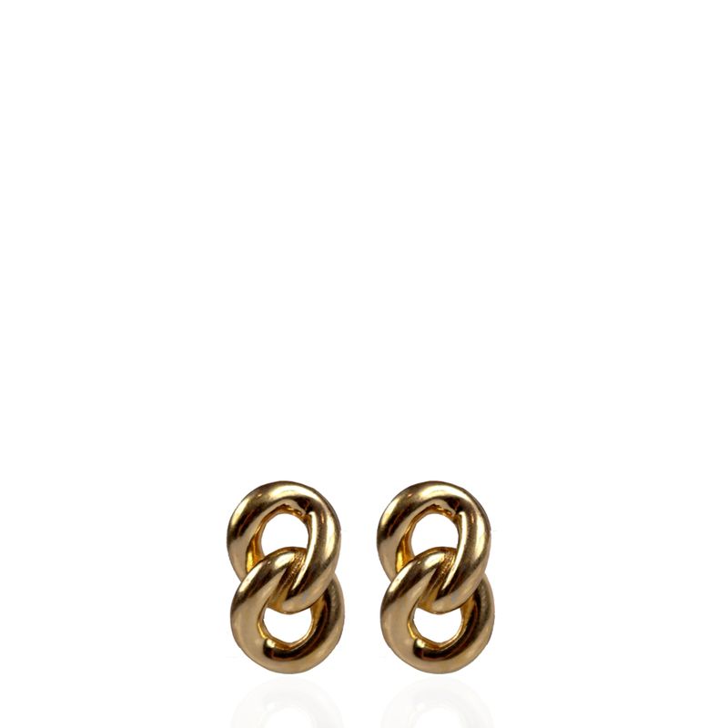 Brinco-de-Pressao-Christian-Dior-Elos-Mini-Dourado-Vintage