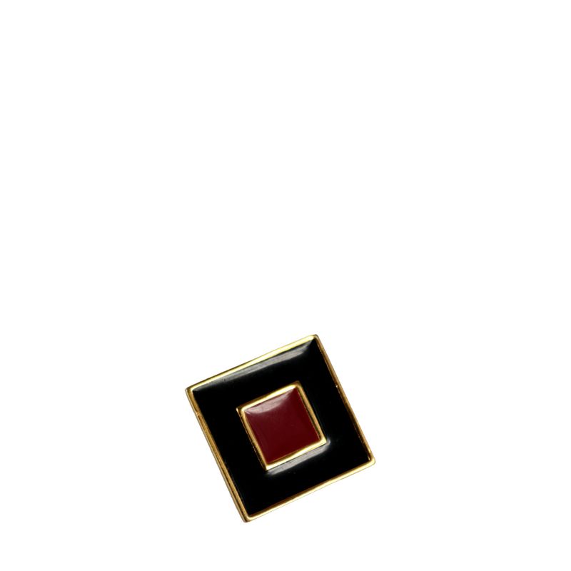 Broche-Givenchy-Quadrado-Esmaltado-Vintage