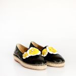 Espadrille-Prada-Couro-Preto-e-Flores
