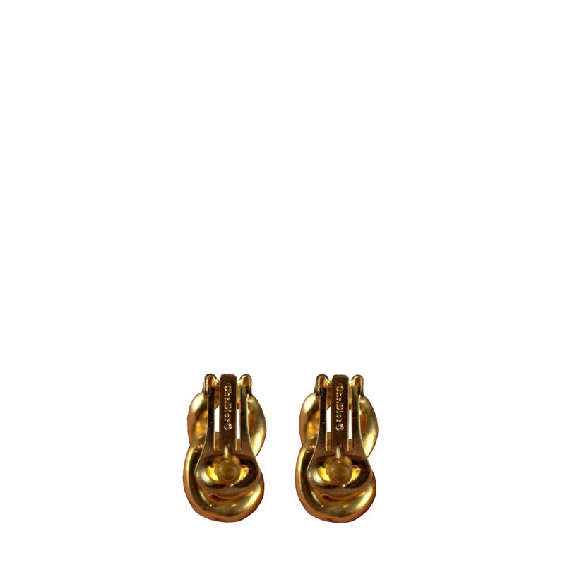 Brinco-de-Pressao-Christian-Dior-Elos-Mini-Dourado-Vintage