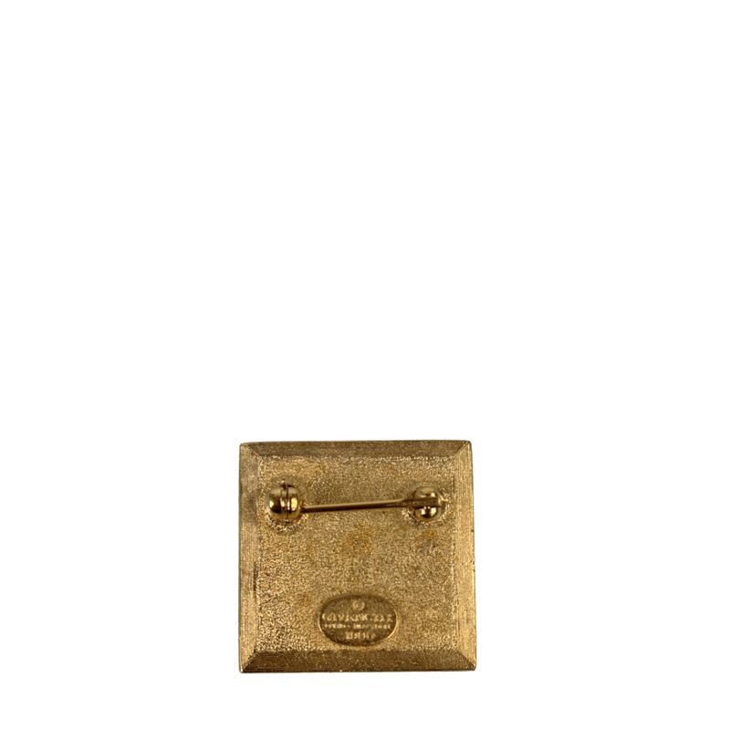 Broche-Givenchy-Quadrado-Esmaltado-Vintage