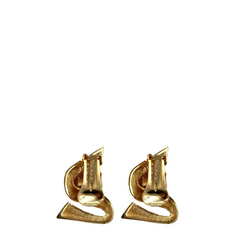Brinco-de-Pressao-Christian-Dior-Cristais-Dourado-Vintage