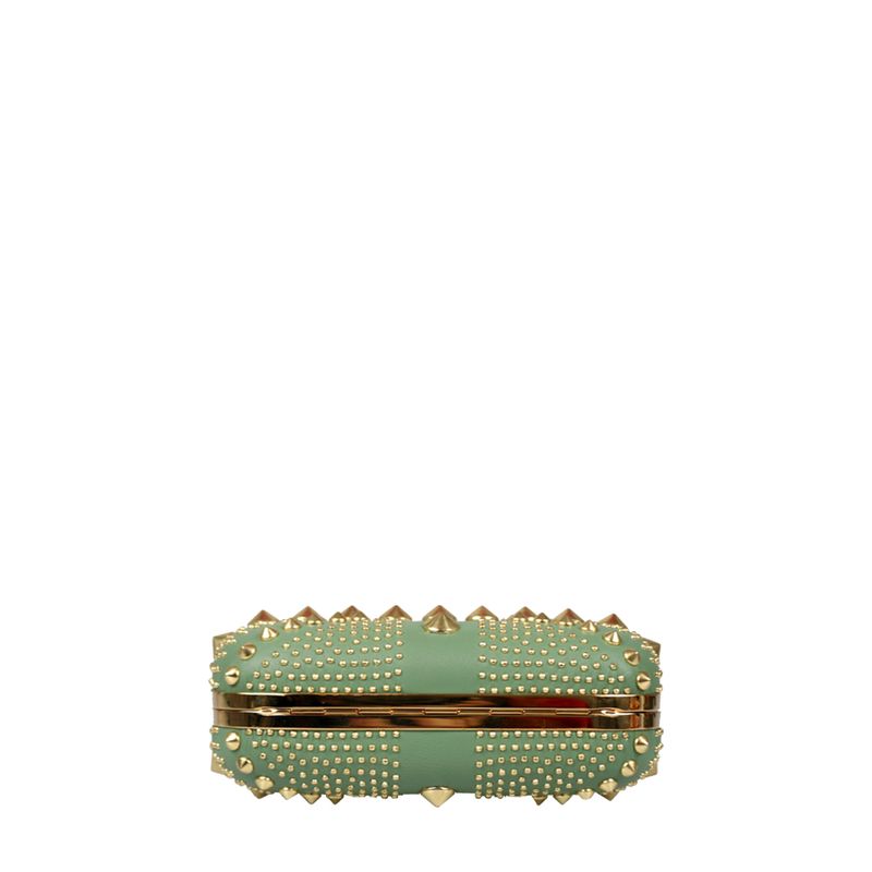 Clutch-Alexander-McQueen-Studs-Verde