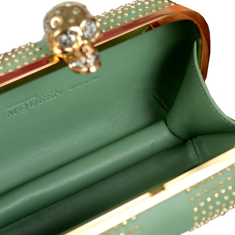 Clutch-Alexander-McQueen-Studs-Verde