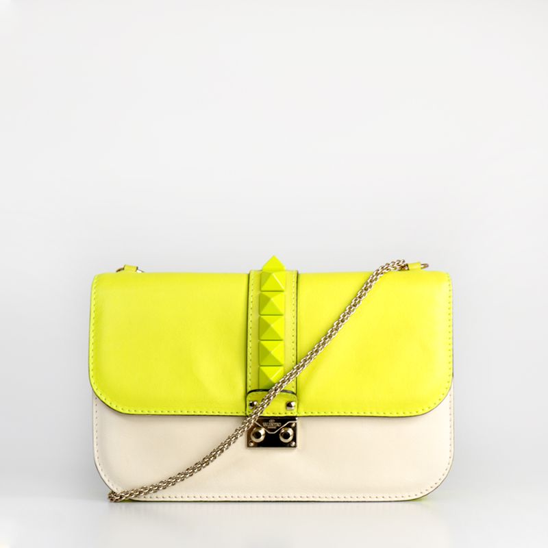 Bolsa-Valentino-Glam-Lock-Bicolor-Neon-e-Creme