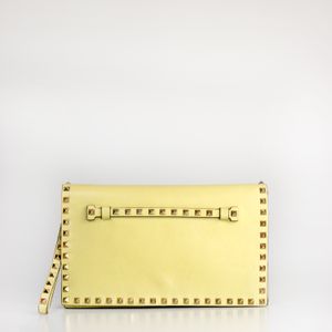 Clutch Valentino Rockstud Amarelo Pastel