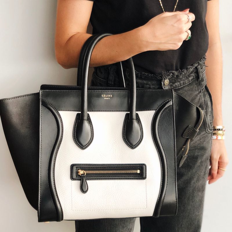 Bolsa-Celine-Luggage-Bicolor-Media