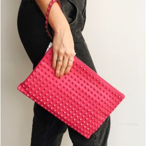 Maxi Clutch Valentino Rockstud Rosa