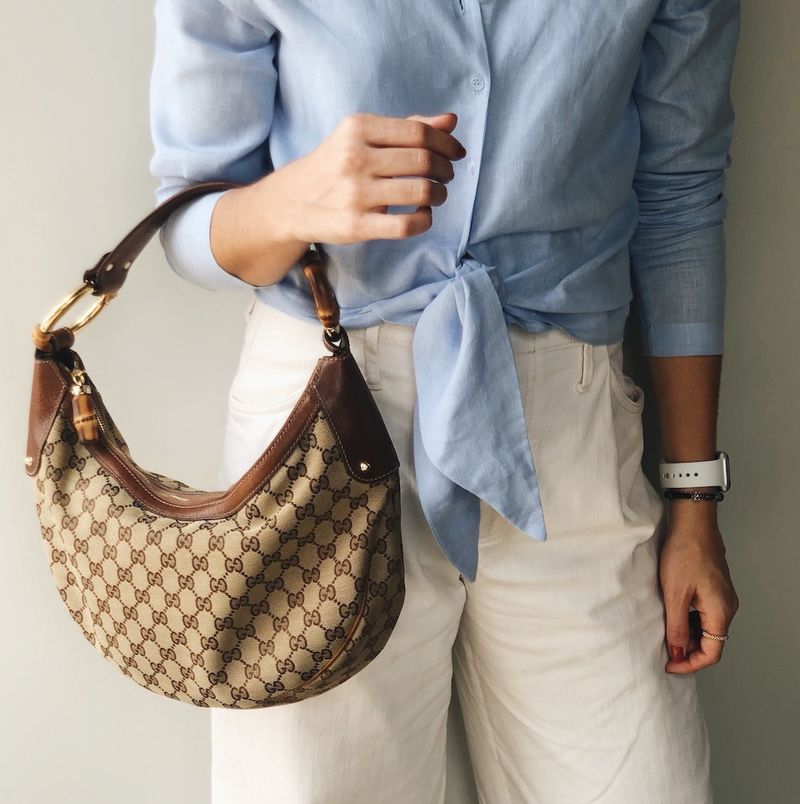 Bolsa-Gucci-Canvas-Hobo-Bambu