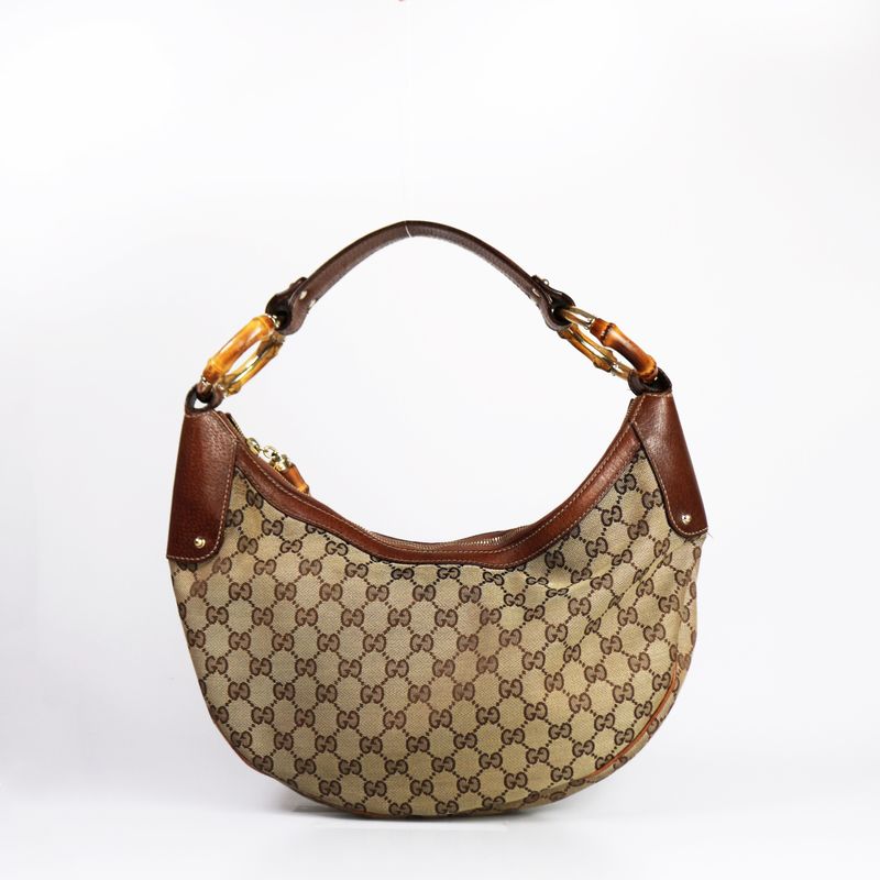 Bolsa-Gucci-Canvas-Hobo-Bambu