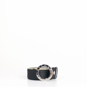 Cinto Bulgari Couro Preto