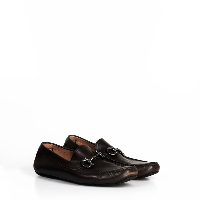 Mocassim-Salvatore-Ferragamo-Couro-Marrom