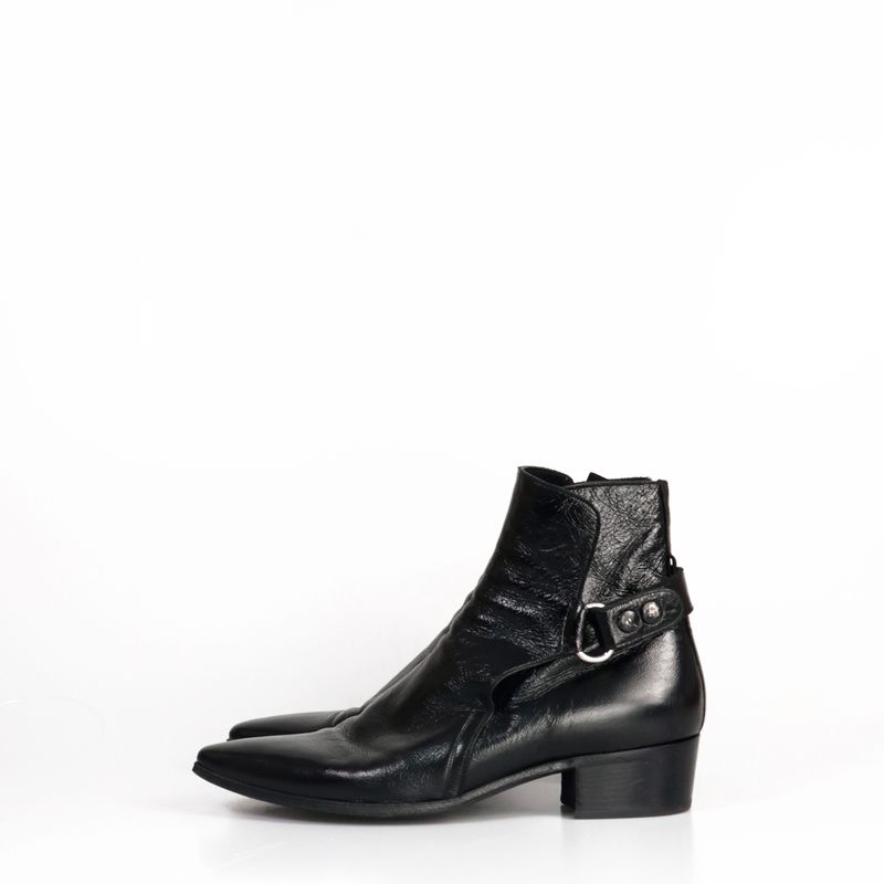 Bota-Saint-Laurent-Couro-Preto