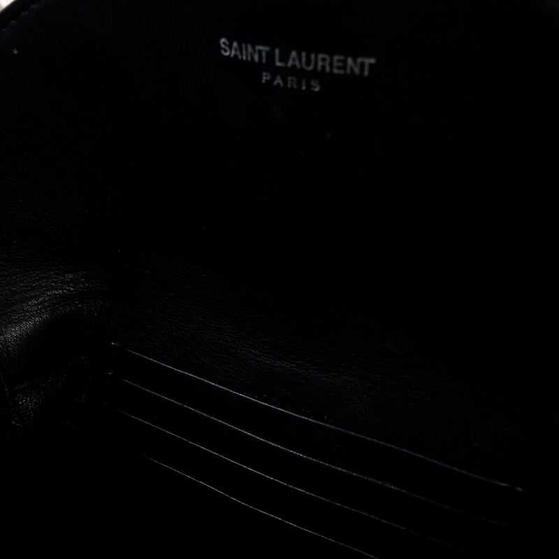 Bolsa-Saint-Laurent-Envelope-Couro-Preto