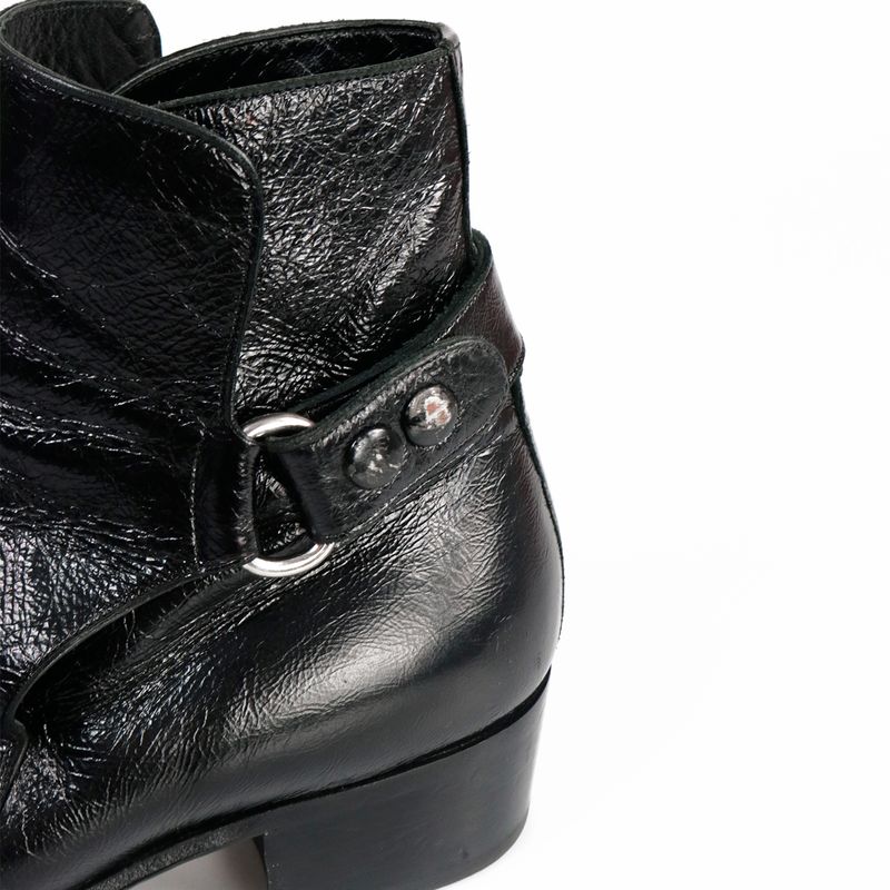 Bota-Saint-Laurent-Couro-Preto
