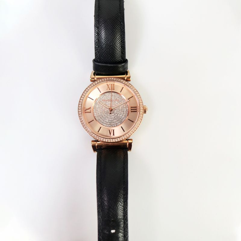 Relogio-Michael-Kors-Rose-Couro-Preto