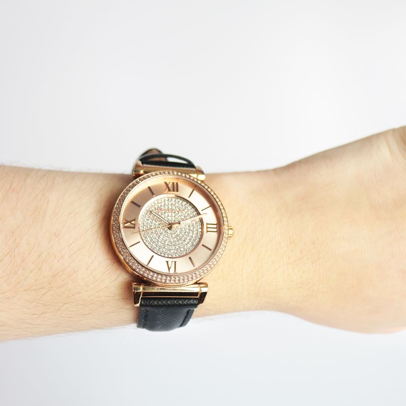 Relogio-Michael-Kors-Rose-Couro-Preto