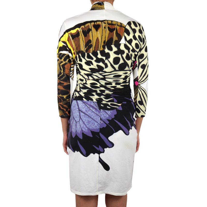 Vestido-Roberto-Cavalli-Branco-e-Marrom
