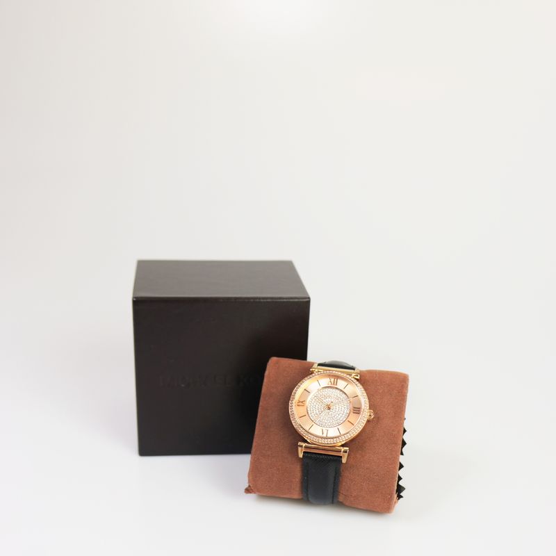 Relogio-Michael-Kors-Rose-Couro-Preto