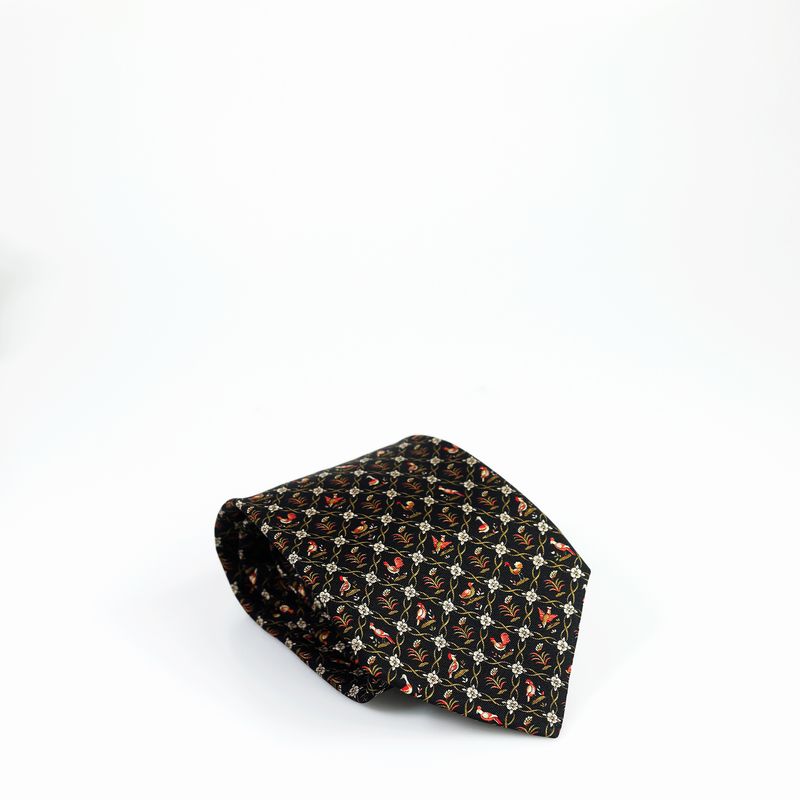 Gravata-Salvatore-Ferragamo-Aves-Floral