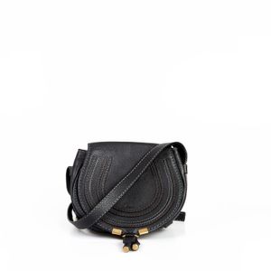 Bolsa Chloe Marcie Saddle Couro Preta