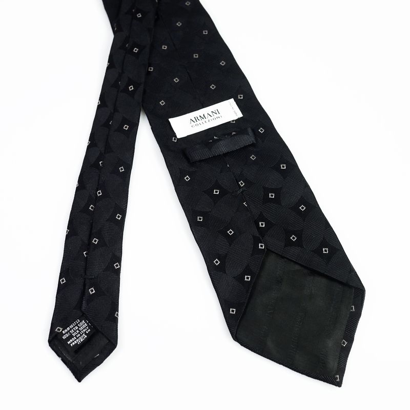 Gravata-Giorgio-Armani-Preta-Estampada