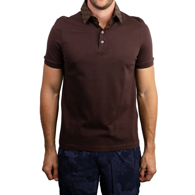 Camisa-Polo-Louis-Vuitton-Marrom