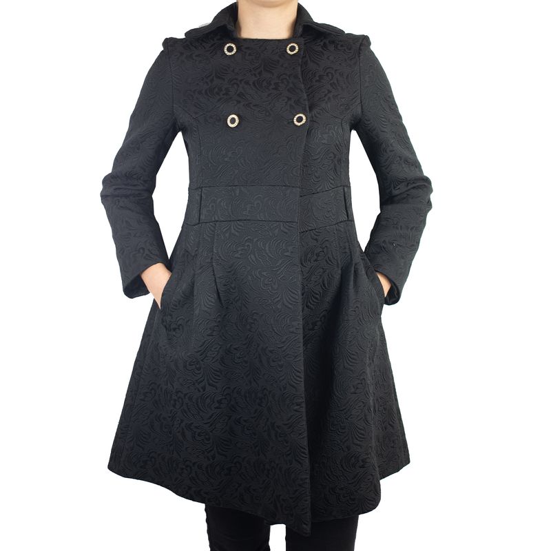 Sobretudo-Burberry-Brocado-Preto