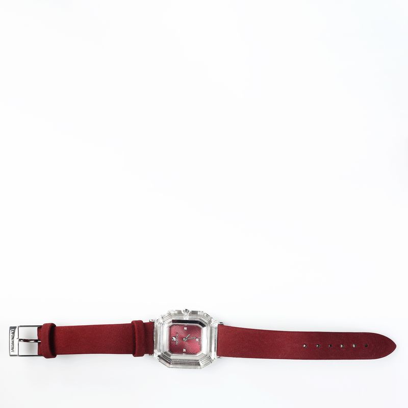 Relogio-Swarovski-Hexagonal-Vermelho