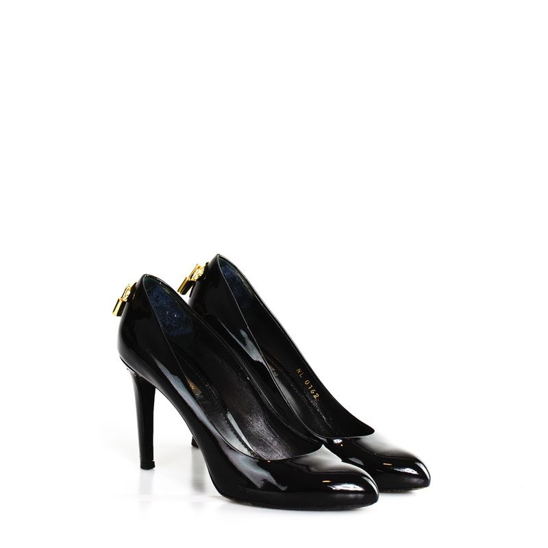 Sapato-Louis-Vuitton-Cadeado-Verniz-Preto