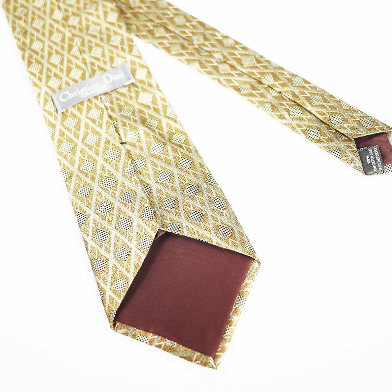 Gravata-Christian-Dior-Dourada