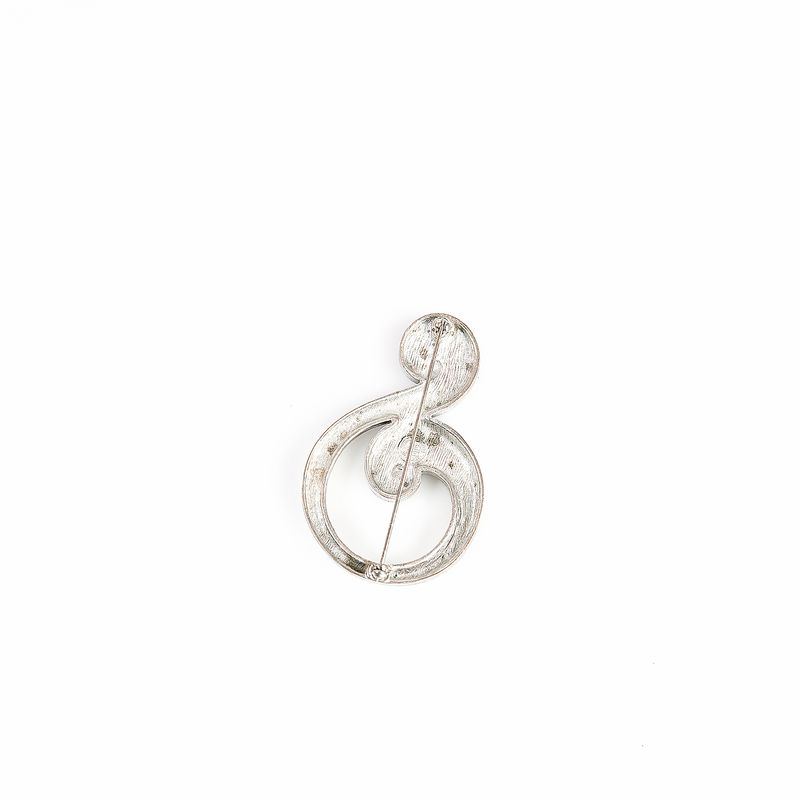 Broche-Givenchy-Nota-Musical-Prateado