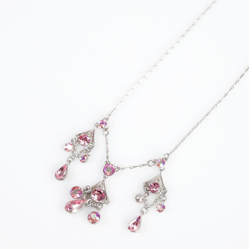 Colar-Givenchy-Prateado-Pedras-Rosa