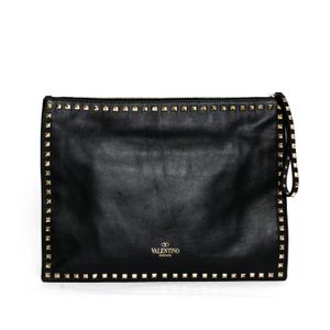 Clutch Valentino Rockstud Verde Escuro