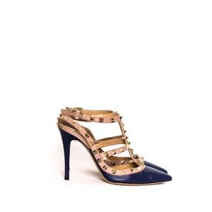 Scarpin Valentino Rockstud Couro Azul