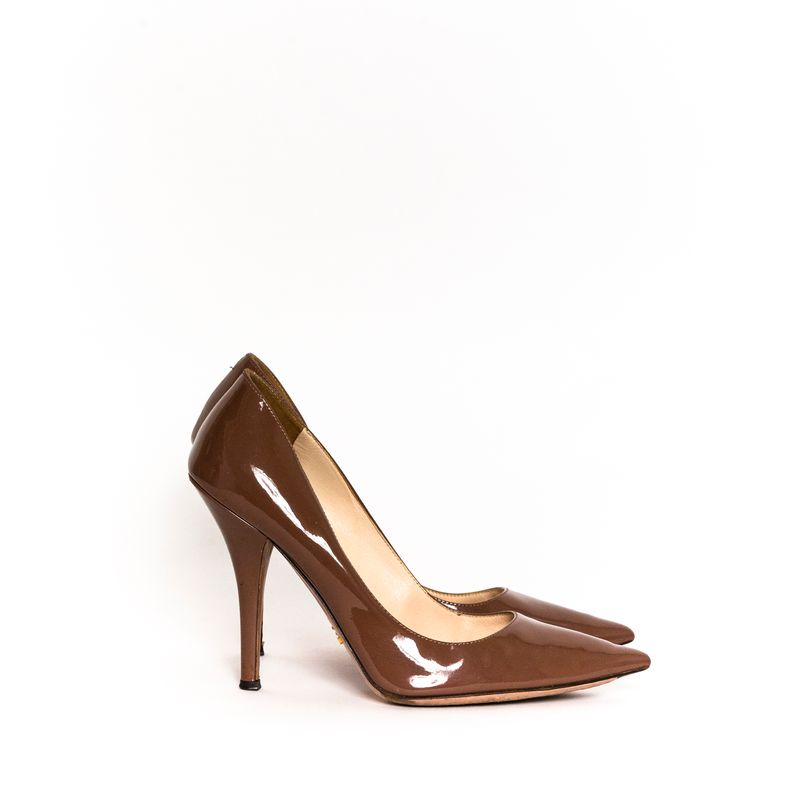 Scarpin-Prada-Verniz-Marrom