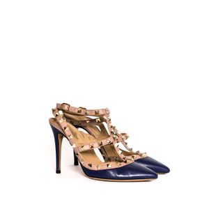 Scarpin Valentino Rockstud Couro Azul