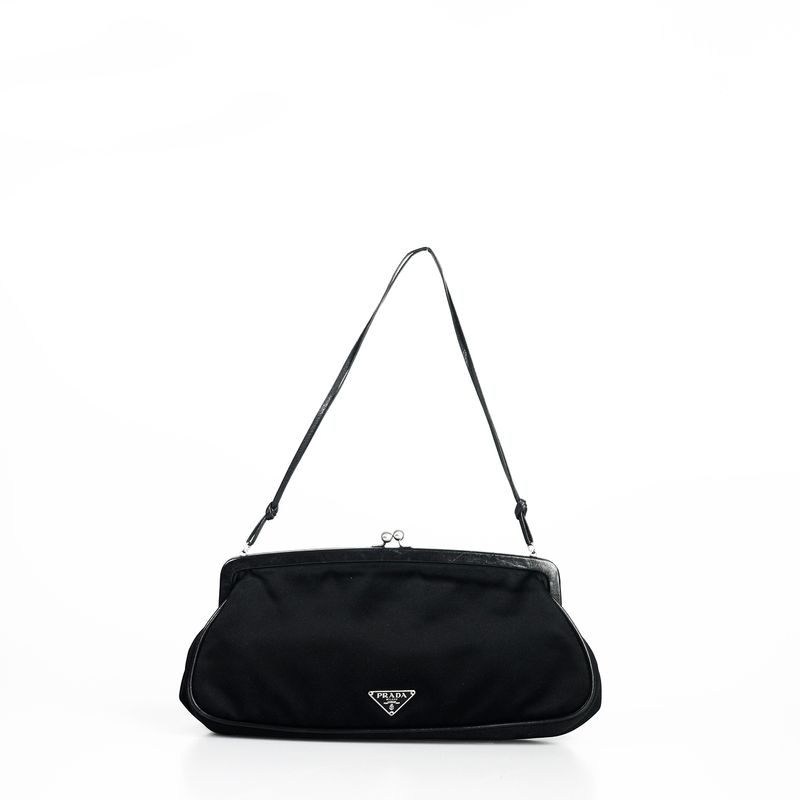 Mini-Bolsa-Prada-Cetim-Preto-Vintage